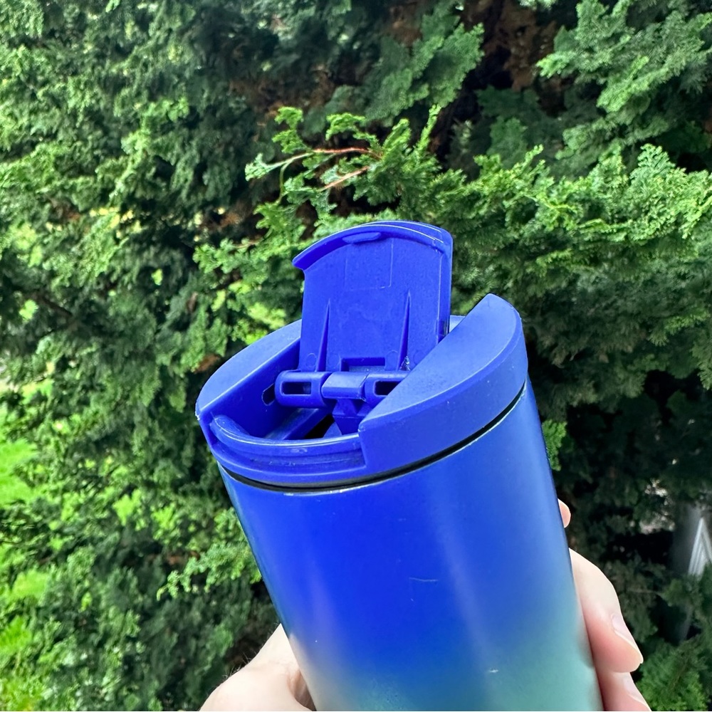 Starbucks 2020 16oz Stainless Steel Travel Mug Blue Green Red Collectible - Picture 7 of 8
